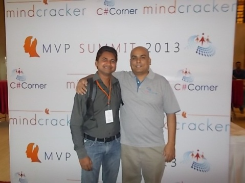 Me with Shiv(Shiv Prashad Koirala) in c# corner MVP summit